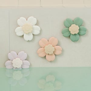 [보이보이] 실리콘 흡착 아기 스피너 촉감발달 치발기 장난감 플라워 핑크