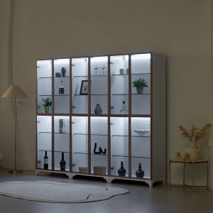 루미너스 알미늄 장식장/1300 730-도어형 거실장 양주장 레고 피규어 진열장 수납장