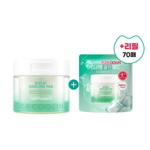 [리필기획] 셀퓨전씨 포스트알파 시카 쿨링 패드 70매 + 70매 리필 / 저자극 진정 쿨링 데일리 토너 패드