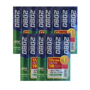 덴탈크리닉 2080 시그니처 토탈그린 치약 후레쉬민트 120g 20개