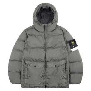 스톤아일랜드 4100011 S0A23 V006B 와펜 패치 크링클 렙스 후드 패딩