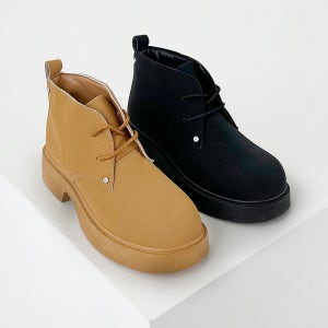 남자워커 키높이워커 군화 스웨이드 5cm 갈색 블랙