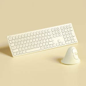 [손목보호세트] 엑토 커브드 무소음 사무용 인체공학 블루투스&무선 키보드 마우스 세트