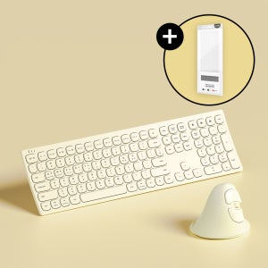 [손목보호세트] 엑토 커브드 무소음 사무용 인체공학 블루투스&무선 키보드 마우스 세트