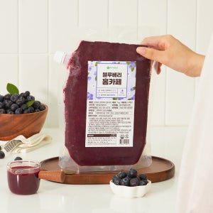 이제부터 블루베리 홈카페 1kg 수제청 냉동 블루베리 주스 대용량 카페 음료 에이드 베이스