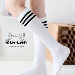 나나모 여성 삼선 포인트 니삭스 3켤레