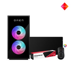 오멘 35L R7 RTX 5080 64GB 1TB W11pro GT16-1000kr 게이밍 데스크탑 + 무선 마우스 + 마우스 패드
