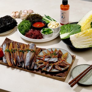 포항 구룡포 과메기 청어 해초 야채세트