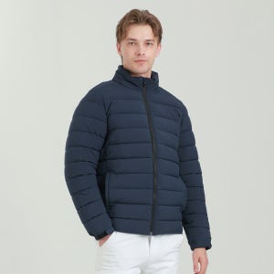 남성골프점퍼 라이트 경량 패딩점퍼 방풍 소매 히든 지퍼 포켓 심플 겨울용 아우터 데일리룩