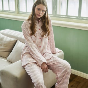 주디앤 페쉬 피치기모 커플잠옷 긴팔 파자마 상하의 세트 홈웨어