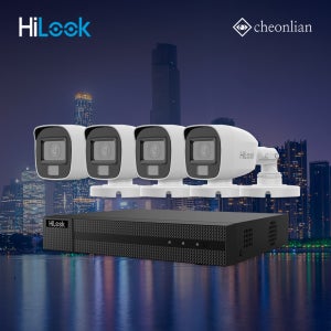 하이룩 210만화소 야간컬러 카메라 실외4대+4채널 DVR 녹화기 CCTV 세트