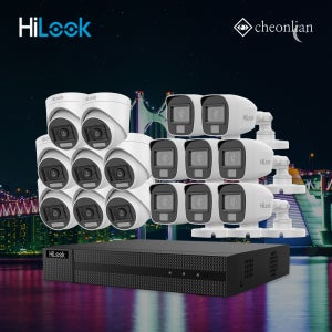 하이룩 210만화소 야간컬러 카메라16대( 실내8+실외8)16채널 DVR 녹화기 CCTV 세트