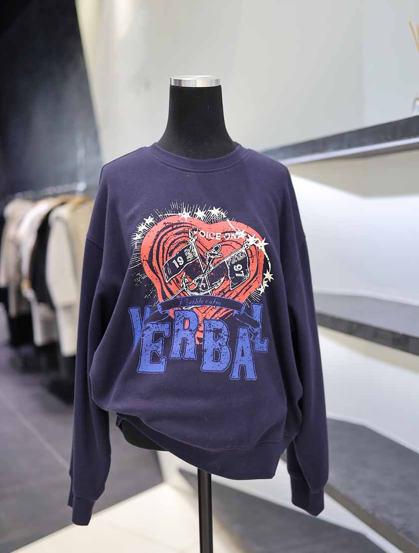 보브 그래픽 면 혼방 맨투맨 티셔츠 7126140502