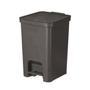 시스맥스 페달형 휴지통 13L 다크그레이 (245x266x373)