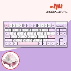 그루브스톤 GV8M 8K 무선키보드 퍼플러, 저소음 코랄축, 38g