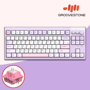 그루브스톤 GV8M 8K 무선키보드 퍼플러, 코랄V2축, 45g