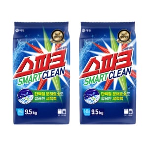 애경 스파크 클래식 분말세제 리필 9.5kg x 2개