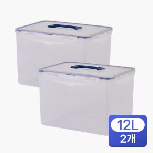 에코센스 사면결착 밀폐용기 반찬 위생 보관 조아락 12L x 2개