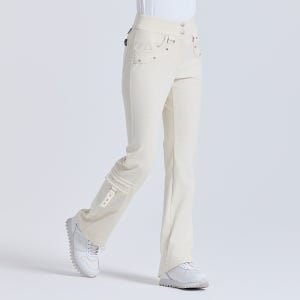 여성 코듀로이 하이웨이스트 부츠컷 팬츠 아이보리