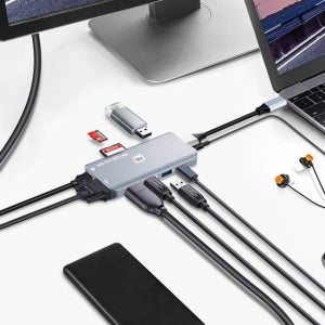 USB C 10포트 허브 SD LAN VGA HDMI PD충전 INV141 포트 c타입