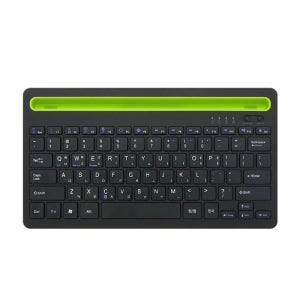 Coms 블루투스 키보드 스탠드형 듀얼페어링 충전식 태블릿거치 스마트폰 저소음 휴대