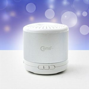 Coms 블루투스 스피커 NB520 실버 음악 노래 사운드 휴대용 usb 컴퓨터바 우퍼