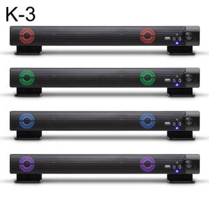 RGB LED 사운드바 전원형 음향 K-3 고음질 스피커 pc 휴대용블루투스 브리츠