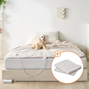 경동나비엔 숙면매트 카본 with pet EME650D 탄소 전기매트 킹(분리난방), 165x195cm, 아이보리