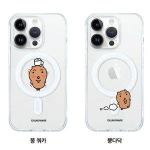 아이폰 16 시리즈 귀여운 이모티콘 극락쿼카의 일상 맥세이프 호환 젤하드 케이스 fix