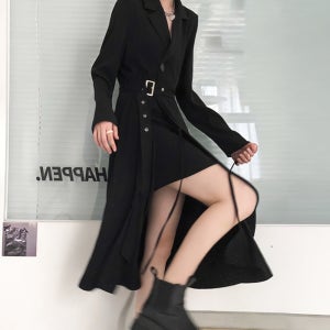 클래식 블랙 벨트원피스 특별한날 하객원피스 시크룩