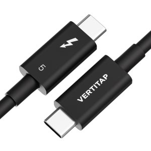 버티탭 인텔 공식 인증 썬더볼트5 케이블 4 호환 지원 240W 120Gbps C타입 1m