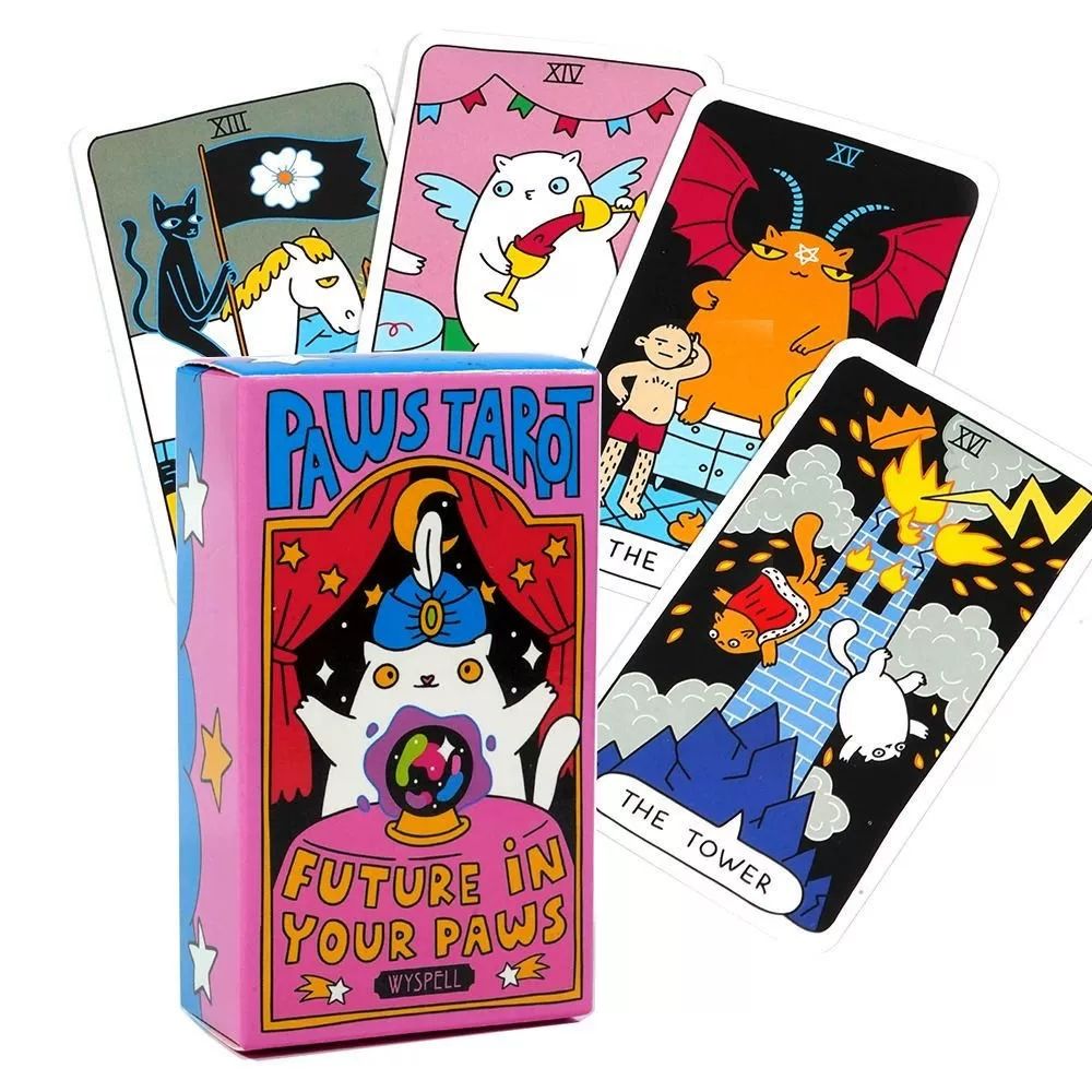 고양이 매력적인 타로카드, 78장 구성으로 점술과 예언을 즐길 수 있는 카드