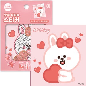 퍼즐마을 보석십자수 미니 1개입 러블리 코니 10x11cm 원형십자수 캔버스형 비즈공예