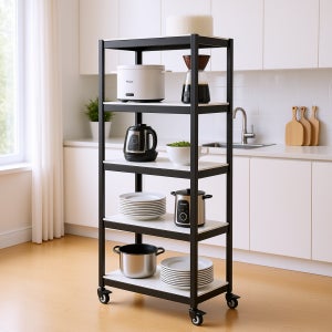 이동 5단 철제 수납장 600 400 1950 mm 앵글장 가로 50 60 70 80 90 100 110 120 cm 수납함장 연구실 오픈장 구매