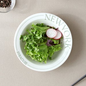 [디시위시] 시라쿠스 레터링 그릇 빈티지 레트로 카페 브런치 접시 쿠프 15cm, 그린