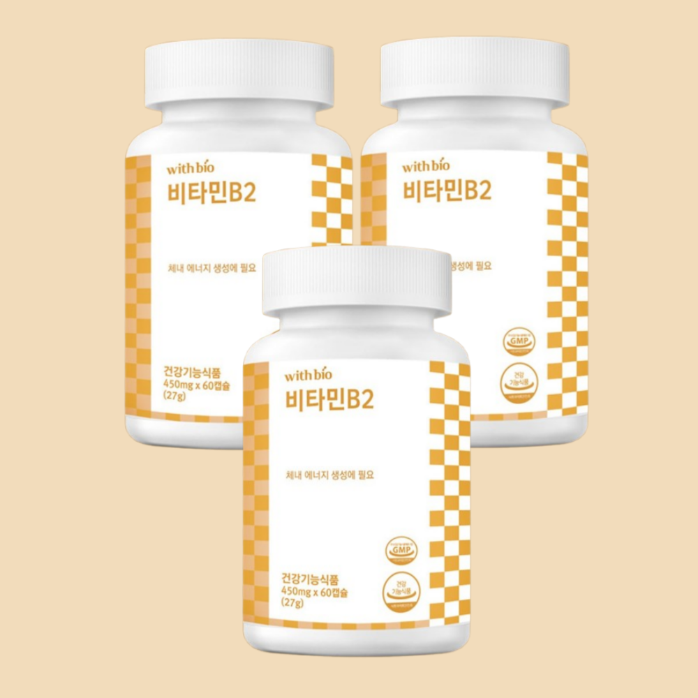 눈 모발 건강 세포성장 및 유지 엔 리보플라빈 <b>비타민B2</b> 60캡슐 3통 6개월분 단일성분 알뜰형