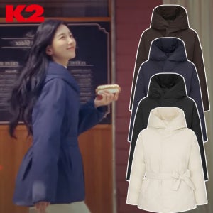 K2 수지패딩 에끌레어 코트다운 후드 구스 점퍼 자켓