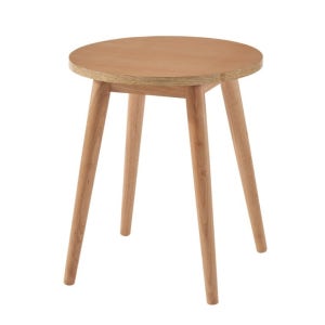 원형 원목 2인용 테이블 600 고무나무 디자인 식탁