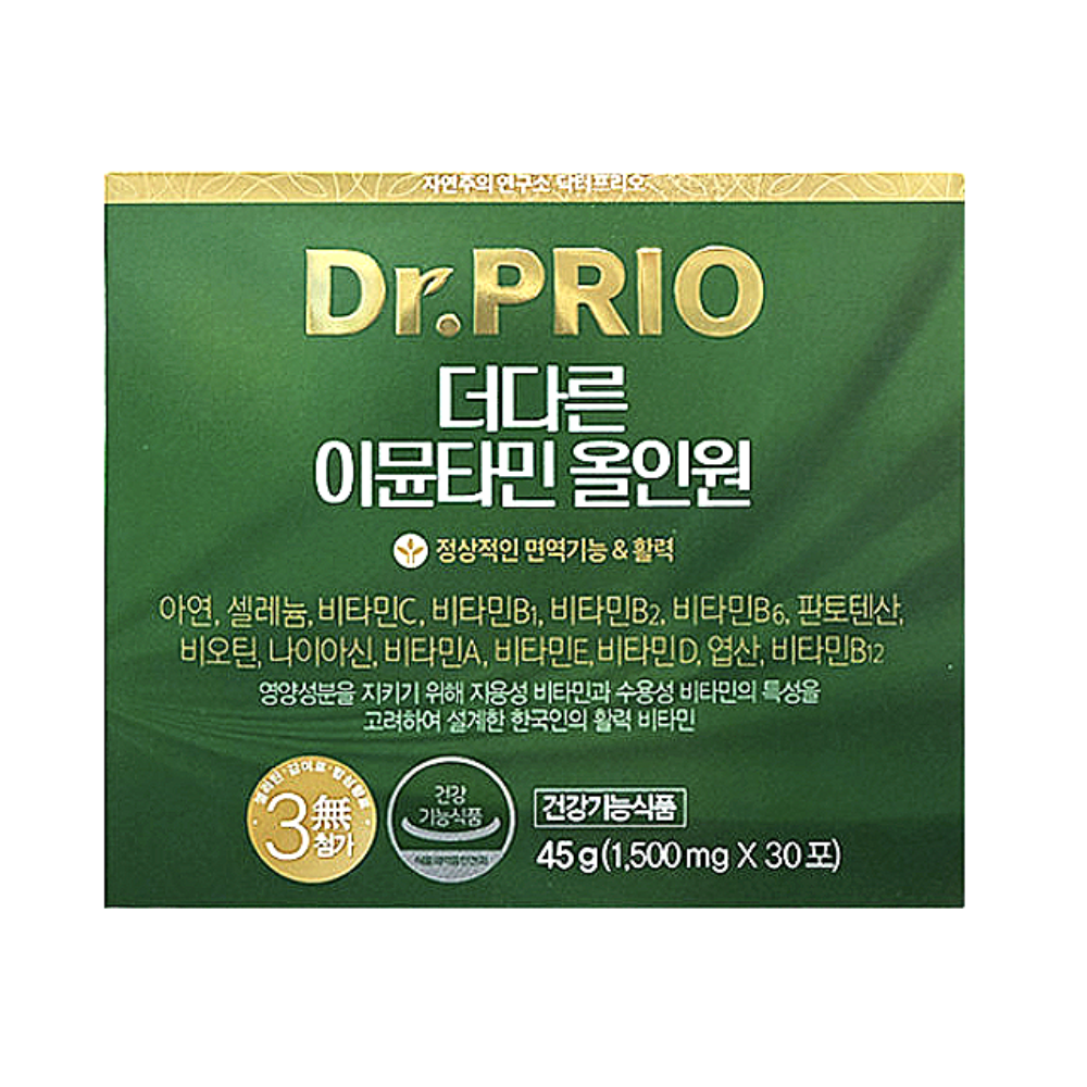 닥터프리오 <b>더다른 이뮨타민 올인원</b> 1500mg x 30포
