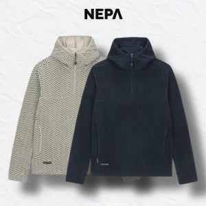 네파 간절기 겨울 공용 내피 후리스 플리스 패스파인더 패턴 플리스 하프 집업 후드 티셔츠 7KF6003