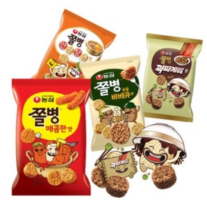 쫄병스낵 짜파게티 매콤한맛 안성탕면 바베큐맛 각5개 77g 20개