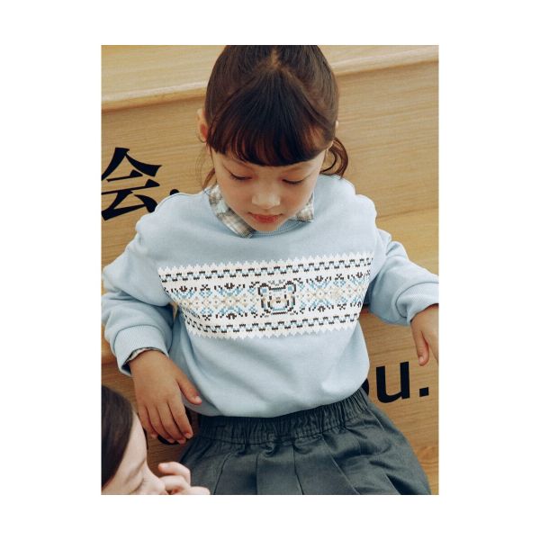 빈폴 키즈 BEANPOLE KIDS <b>페어</b>아일 그래픽 스웨트 셔츠 스카이 블루 (BI5X41U10Q) BI5X41U10Q 232994