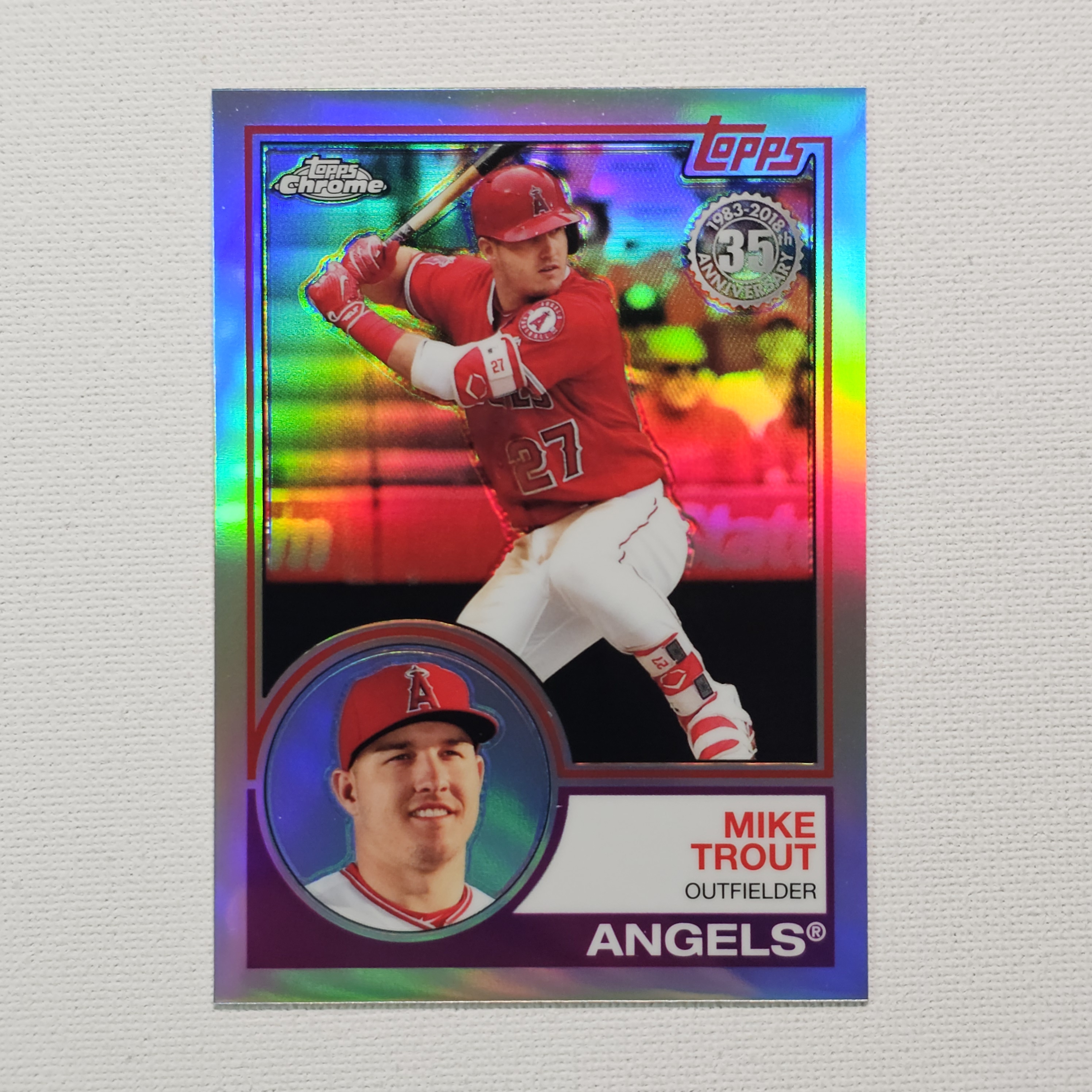 2018 Topps Chrome 1983 Refractor Mike Trout 마이크 트라웃 야구카드 / MLB-107