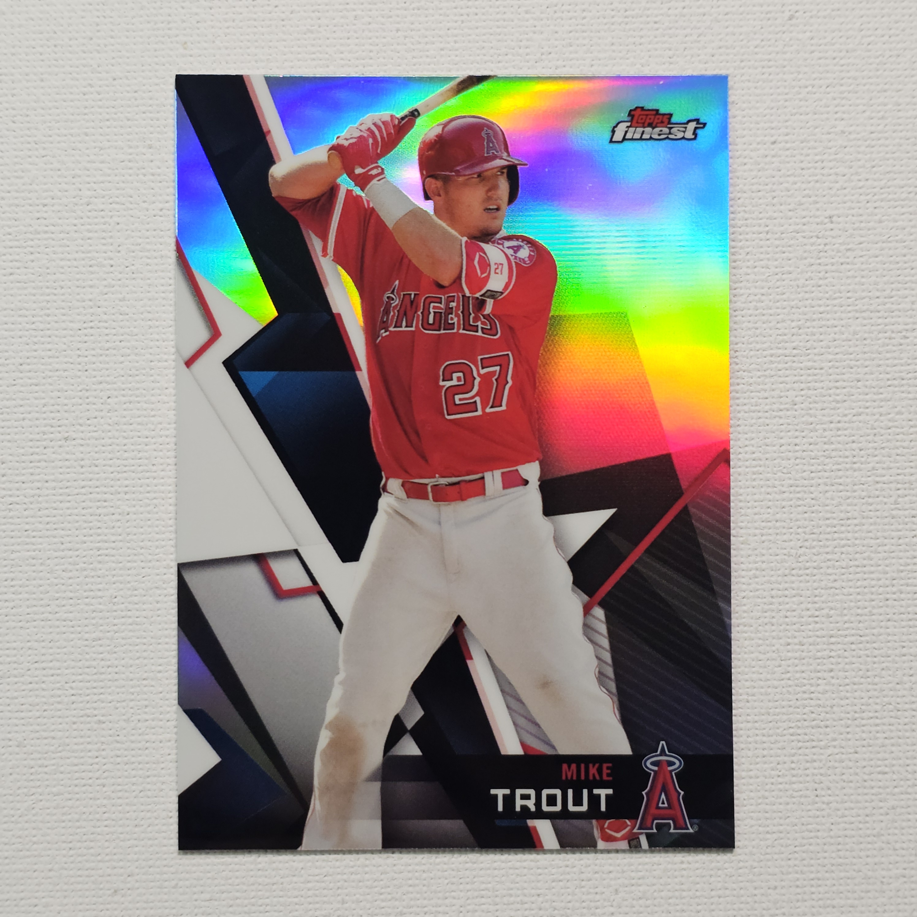 2018 Topps Finest Refractor Mike Trout 마이크 트라웃 야구카드 / MLB-108