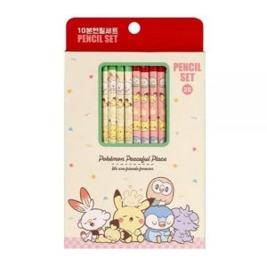 Pikachu (1팩 랜덤 패키지) 연필 2B 육각형 10개 (10개 B)