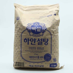 단맛 감미로운 하얀 설탕 15kg 식당재료 뽑기 사탕수수 백설 슈가 양념 베이킹재료 당류 식자재
