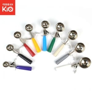 셔터 아이스크림 40호 퍼플 스쿱 스푼 수저 뜨개