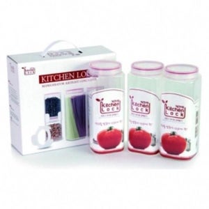 KITCHEN 키친락 LOCK 보관용기 3P SET K3000 음식물 플라스틱 반찬통 냉장고