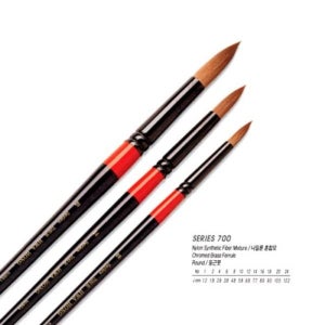 수채화붓 화홍 700R 둥근붓 6호 파레트 물감