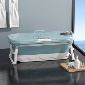 성인 이동식욕조 반신욕 접이식 욕조 중형 반신욕기 덮개미포함